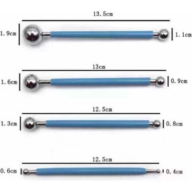 4'Lü Metal Uçlu Marzipan Set
