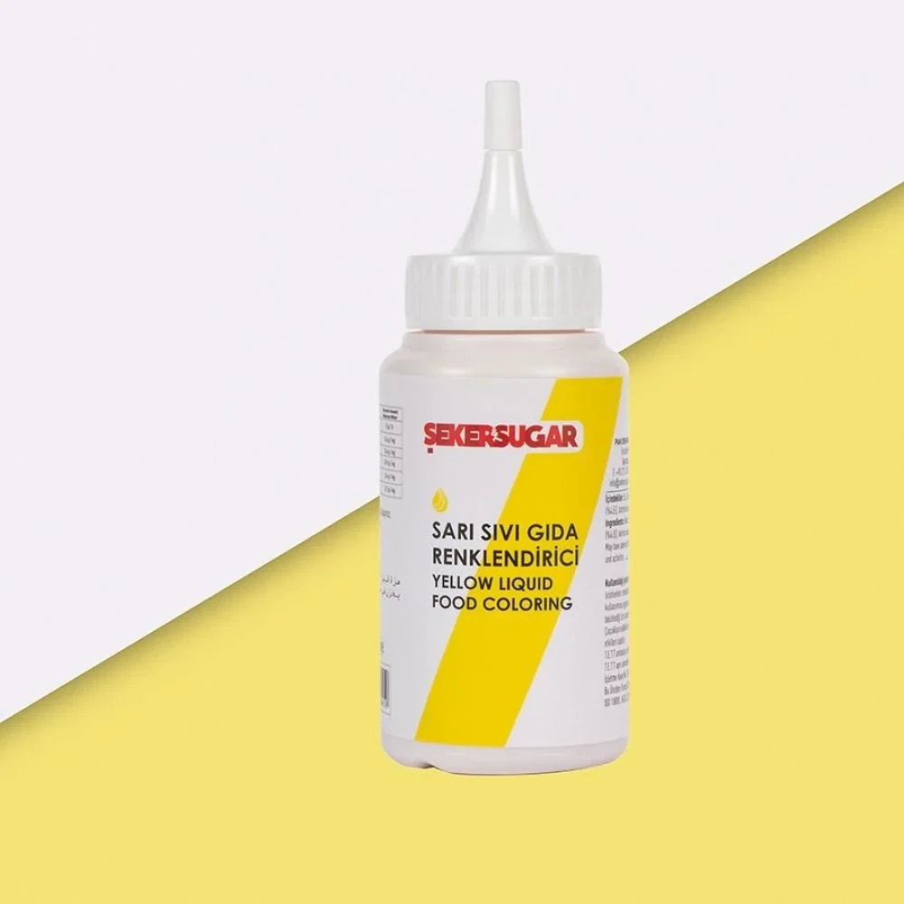 Şeker&Sugar Yenilebilir Sıvı Gıda Boyaları - Sarı