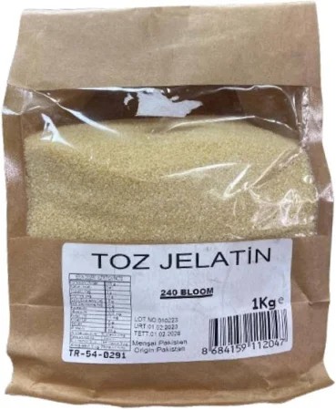 Toz Jelatin 240 Bloom 1 Kg