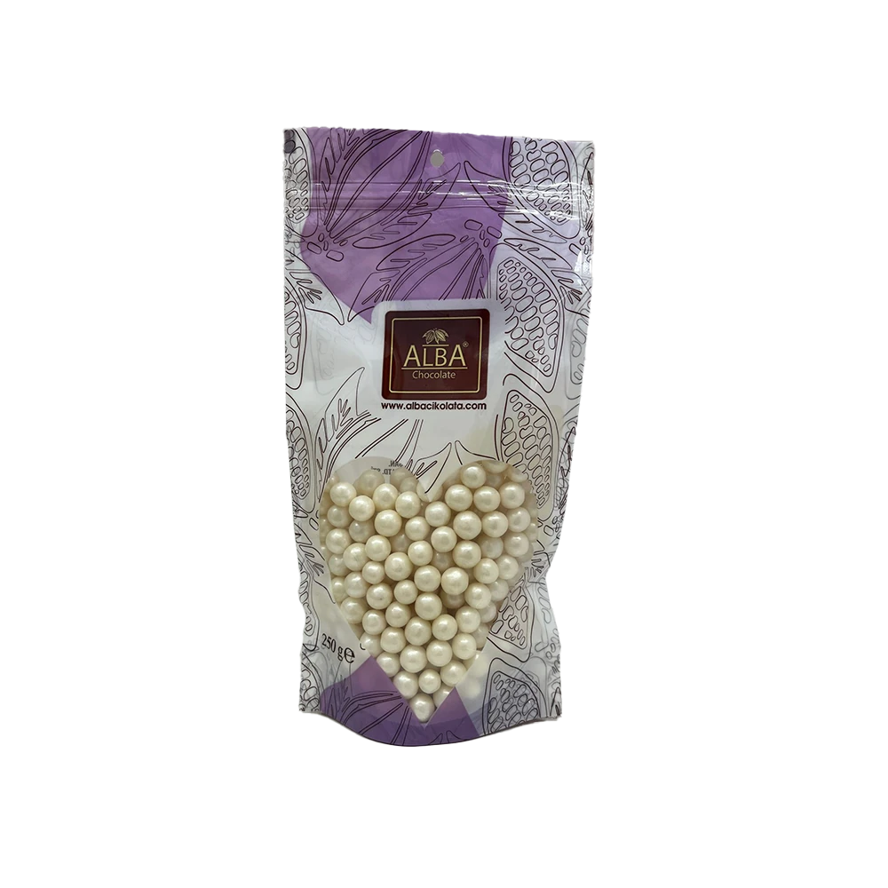 Alba 250 Gr Fildişi Kokolin Kaplı Çıtır Draje - Sedef