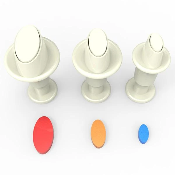 Mini Enjektörlü Kurabiye Kalıpları - Oval