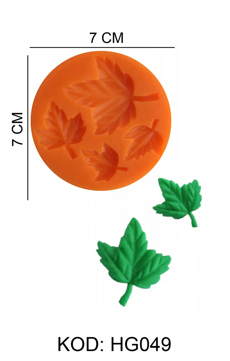Yaprak Figürlü Gıda Silikon Kalıbı - HG049