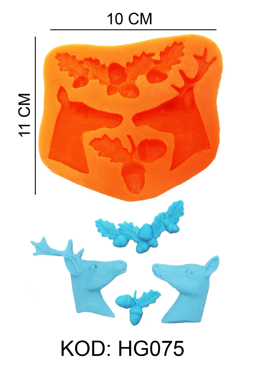 Geyik Figürlü Gıda Silikon Kalıbı - HG075