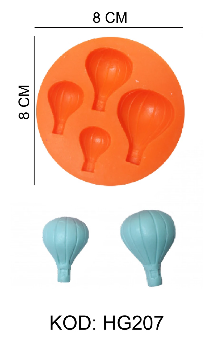 Balon Figürlü Gıda Silikon Kalıbı