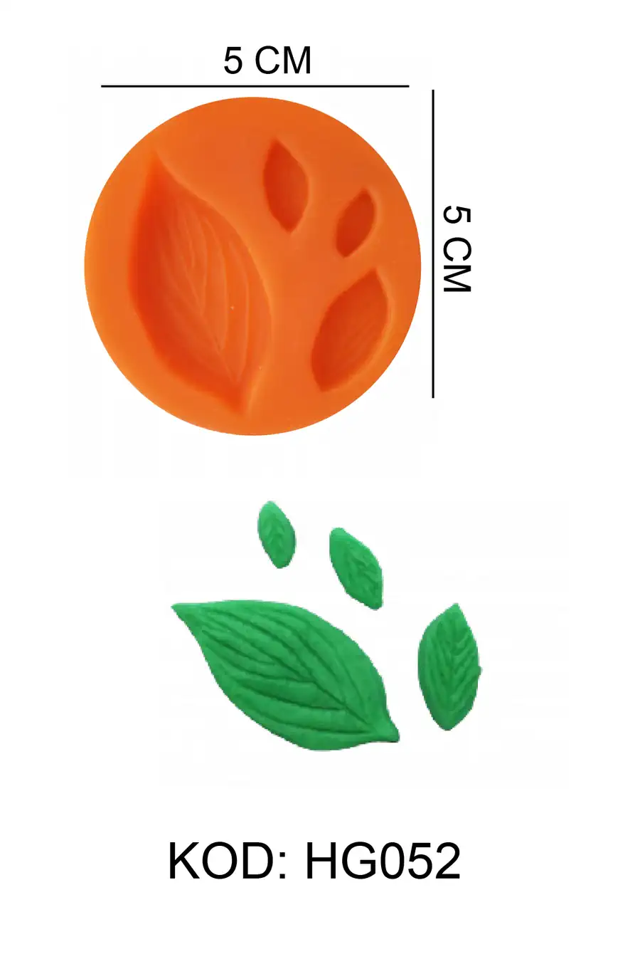 Yaprak Figürlü Gıda Silikon Kalıbı - HG052