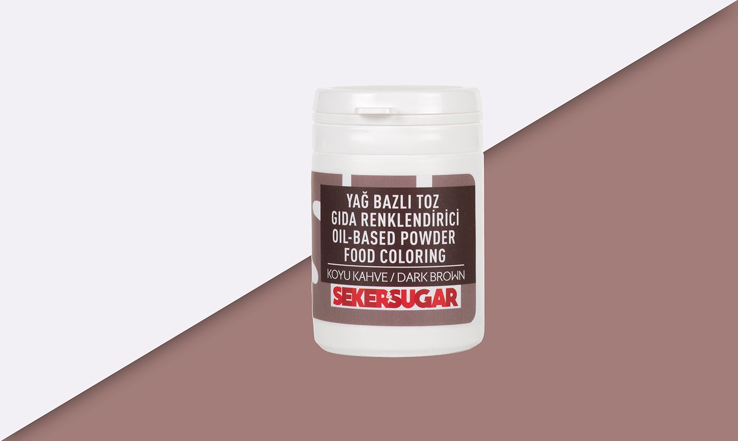 Seker & Sugar Yenilebilir Yağ Bazlı Toz Boyalar 15 Gr - Kahverengi
