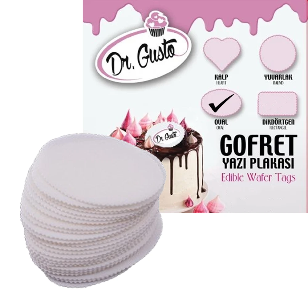 Dr Gusto Gofret Yazı Plakası 25'li - Oval