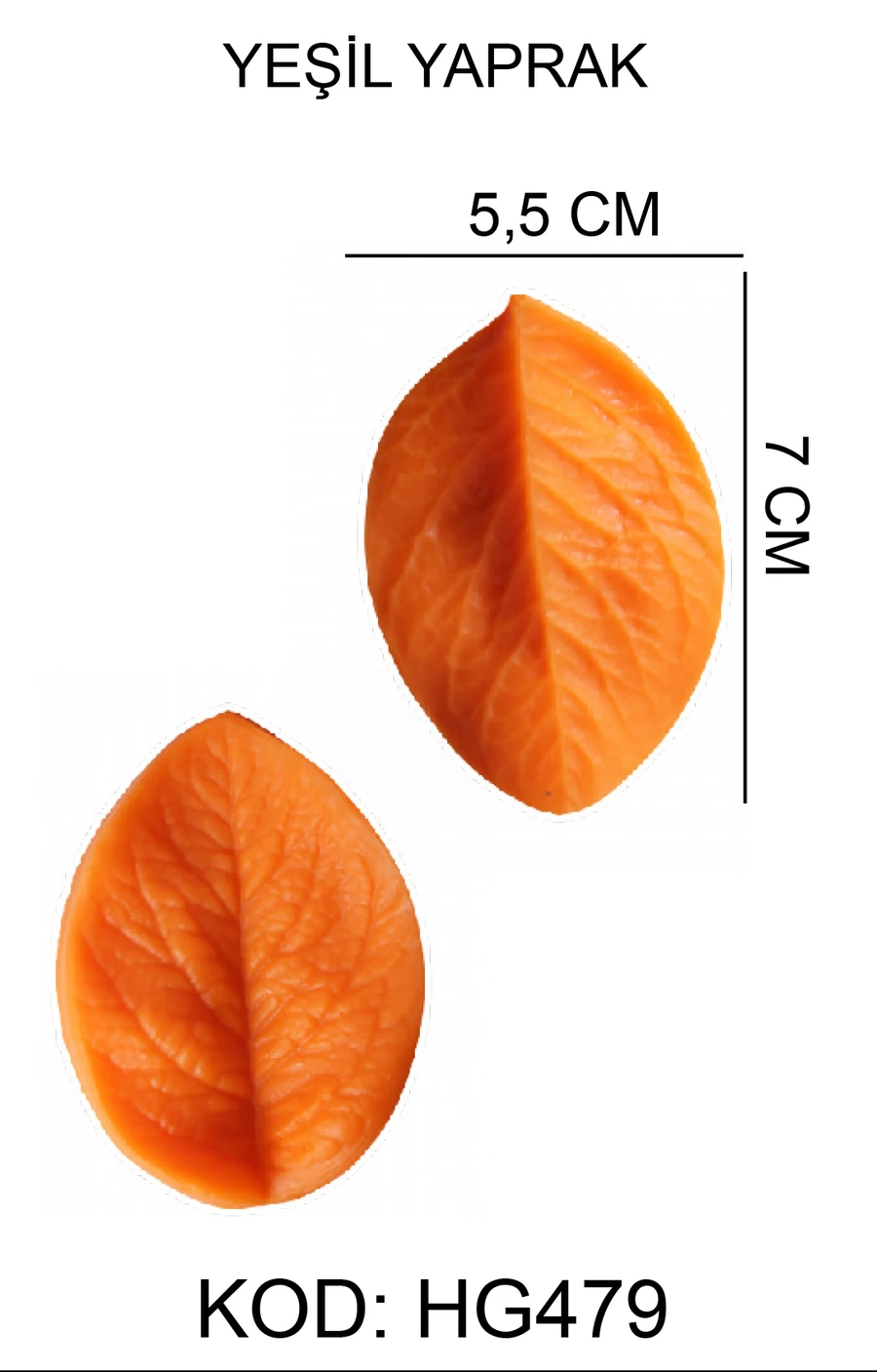 Yaprak Figürlü Gıda Silikon Kalıbı - HG479