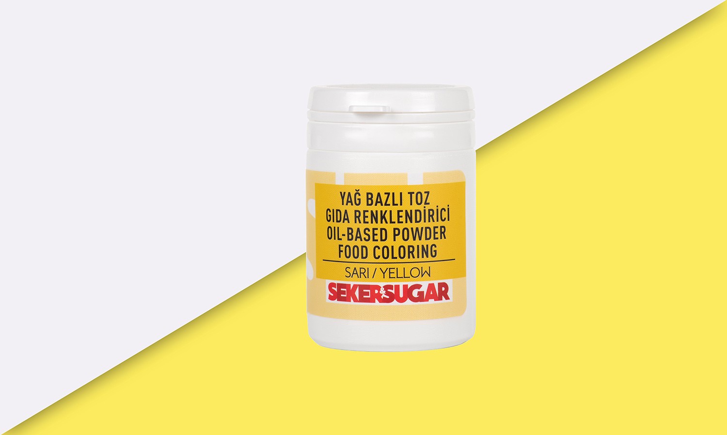 Seker & Sugar Yenilebilir Yağ Bazlı Toz Boyalar 15 Gr - Sarı