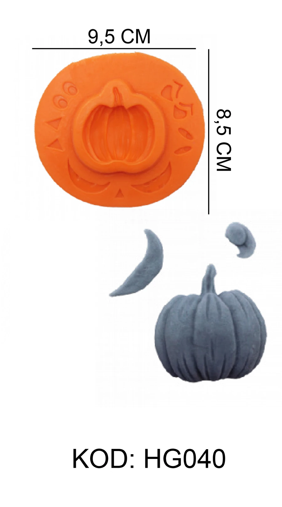 Balkabağı Figürlü Gıda Silikon Kalıbı - HG040