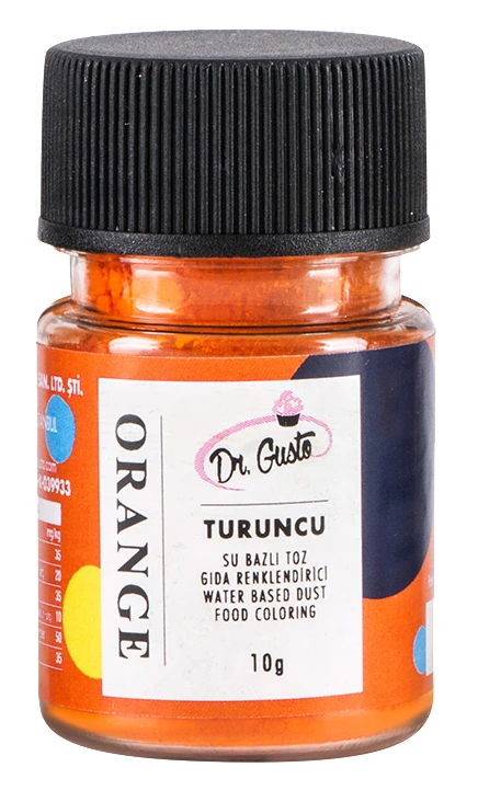 Dr Gusto Su Bazlı Toz Boya 10 Gr - Turuncu