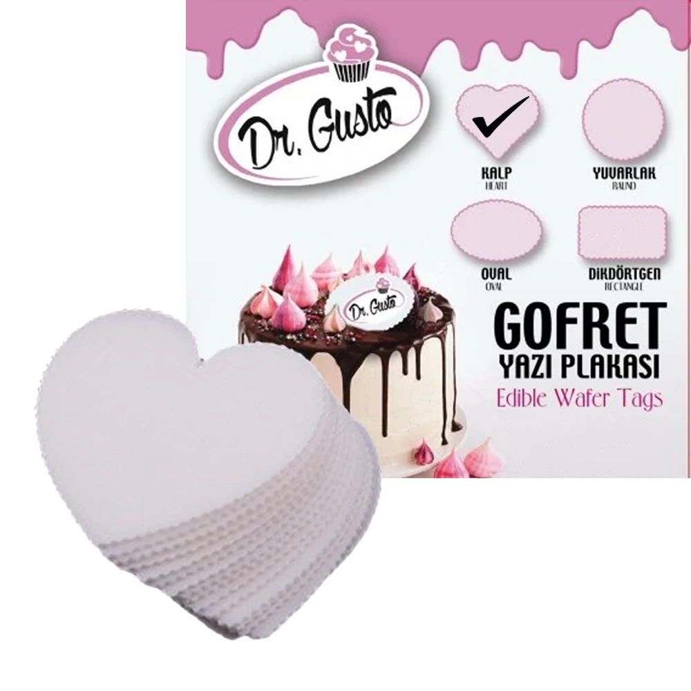 Dr Gusto Gofret Yazı Plakası 25'li - Kalp