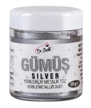 Yenilebilir Metalik Gıda Boyası 10 Gr - Gümüş