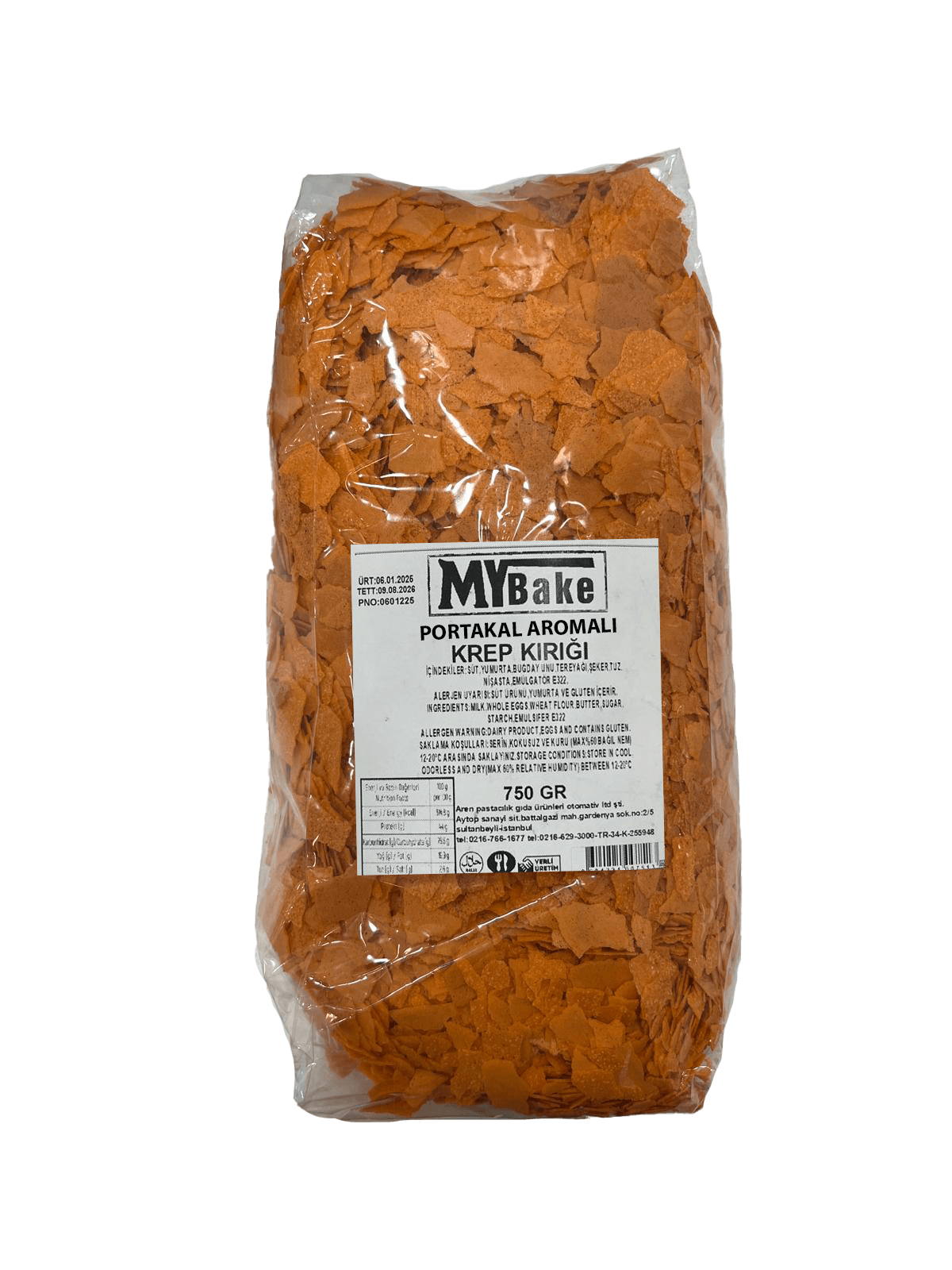 MyBake Krep Kırığı 750 Gr - Portakal