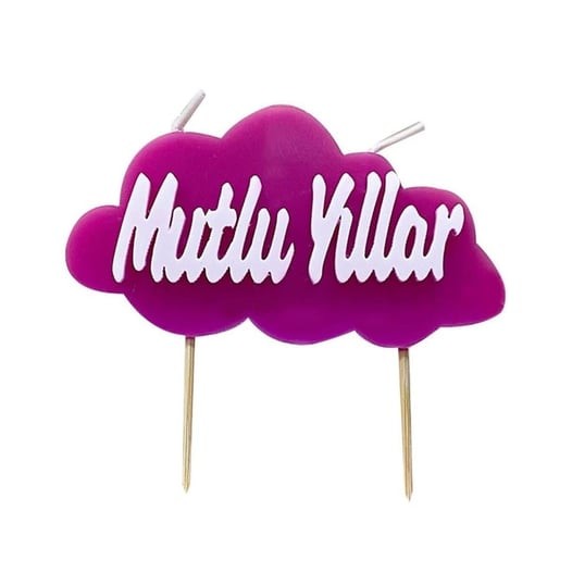 Mutlu Yıllar Yazılı Doğum Günü Mumları