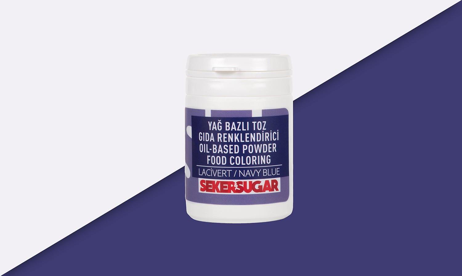 Seker & Sugar Yenilebilir Yağ Bazlı Toz Boyalar 15 Gr - Lacivert