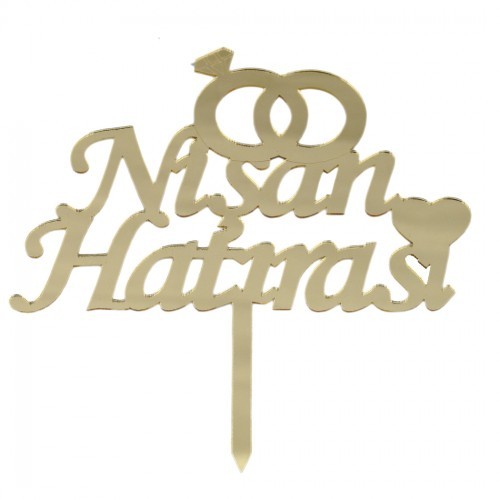 Nişan Hatırası Pasta Üzeri Yazı Plesi