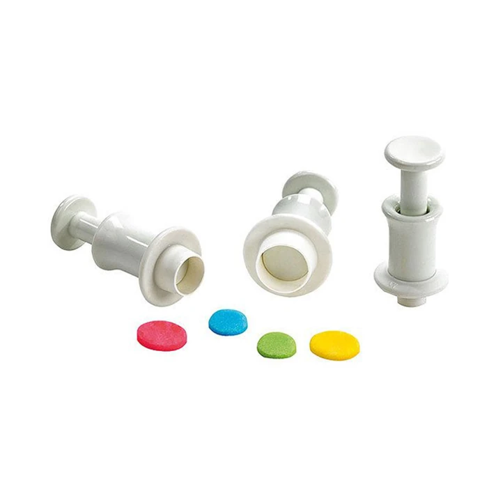 Mini Enjektörlü Kurabiye Kalıpları - Yuvarlak