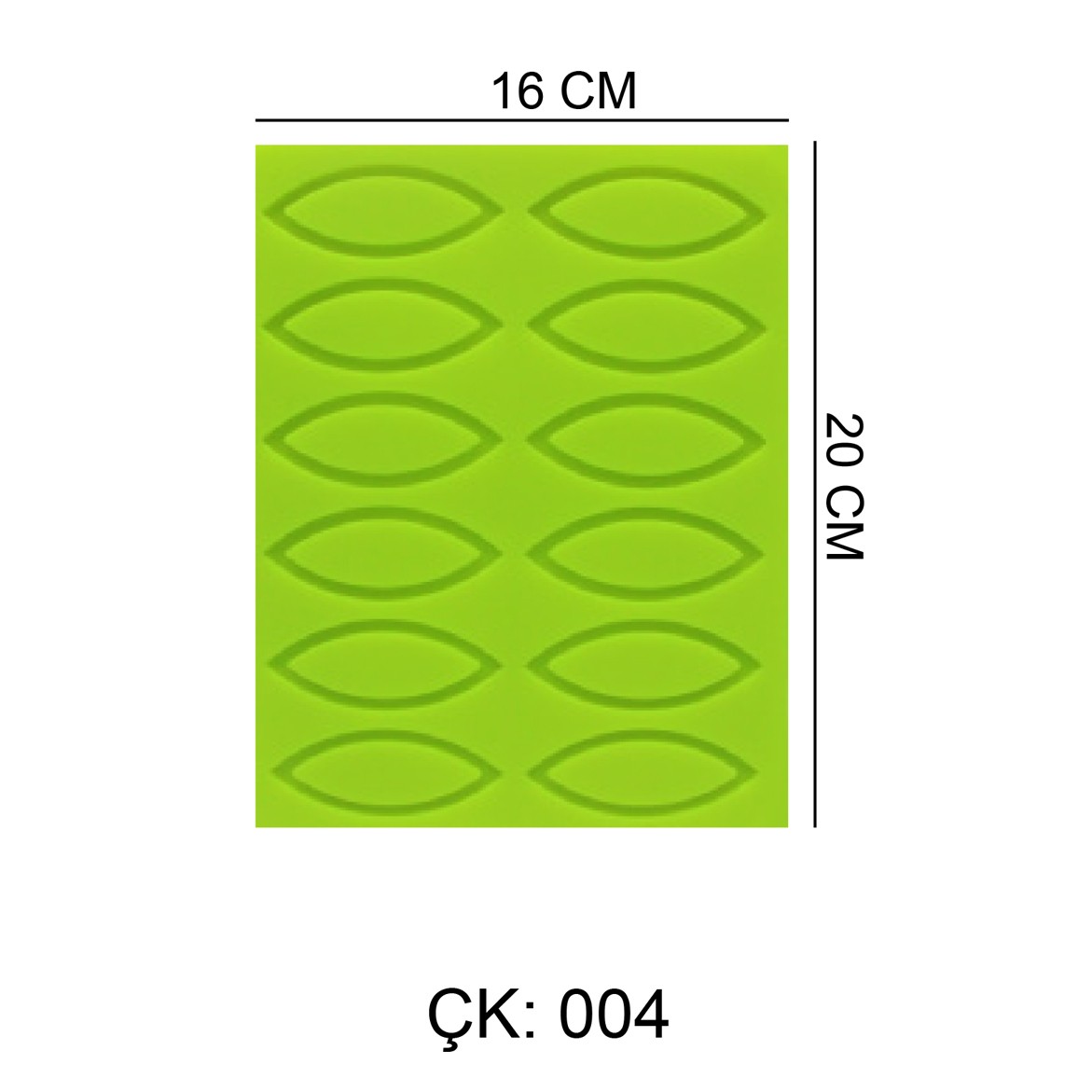 12'Li Oval Silikon Çikolata Kalıbı Çk004