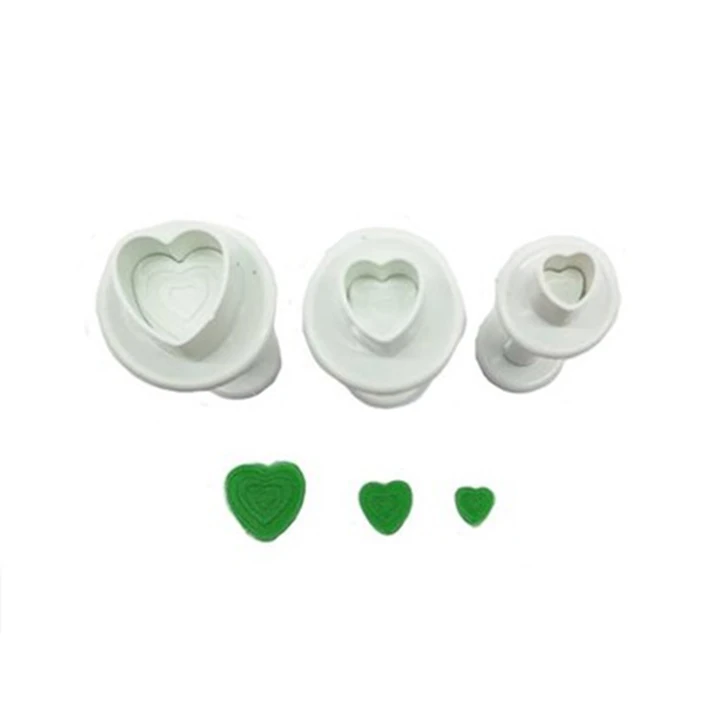 Mini Enjektörlü Kurabiye Kalıpları - Kalp