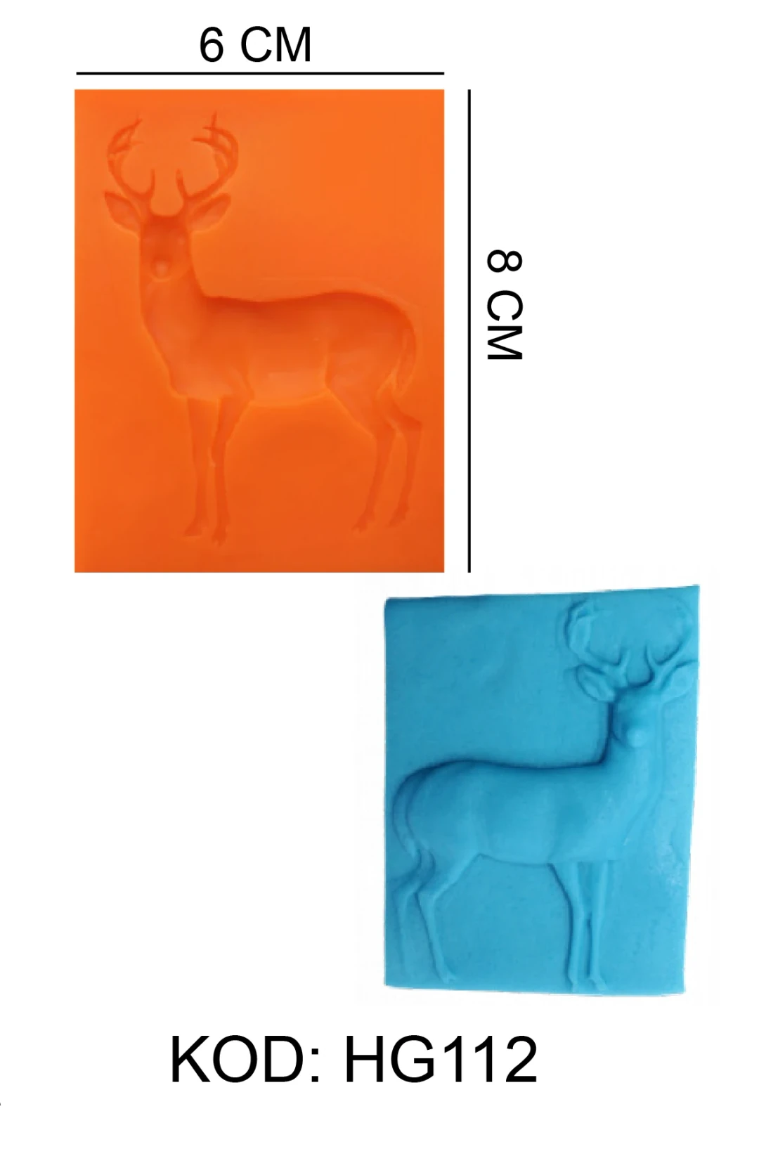 Geyik Figürlü Gıda Silikon Kalıbı - HG112