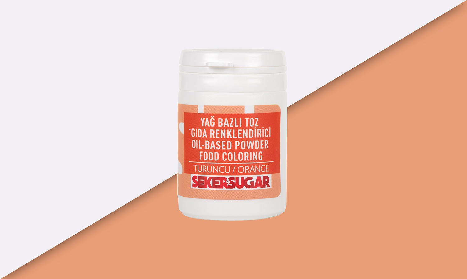 Seker & Sugar Yenilebilir Yağ Bazlı Toz Boyalar 15 Gr - Turuncu