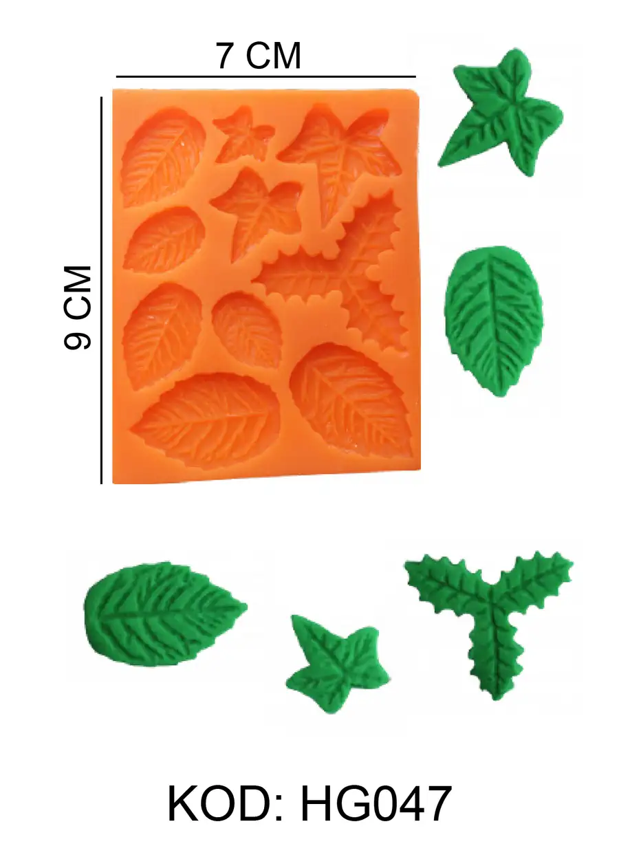 Yaprak Figürlü Gıda Silikon Kalıbı - HG047