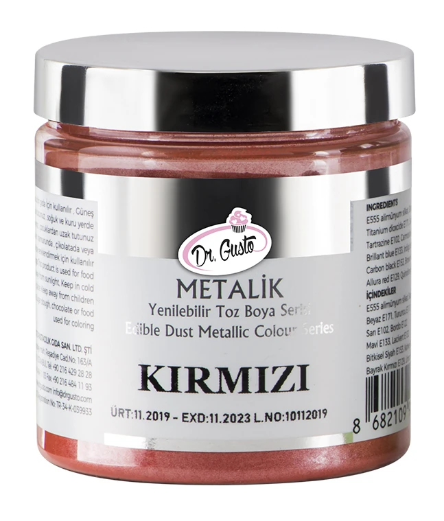 Dr Gusto Yenilenebilir Metalik Toz Boya 4 gr - Süper Kırmızı