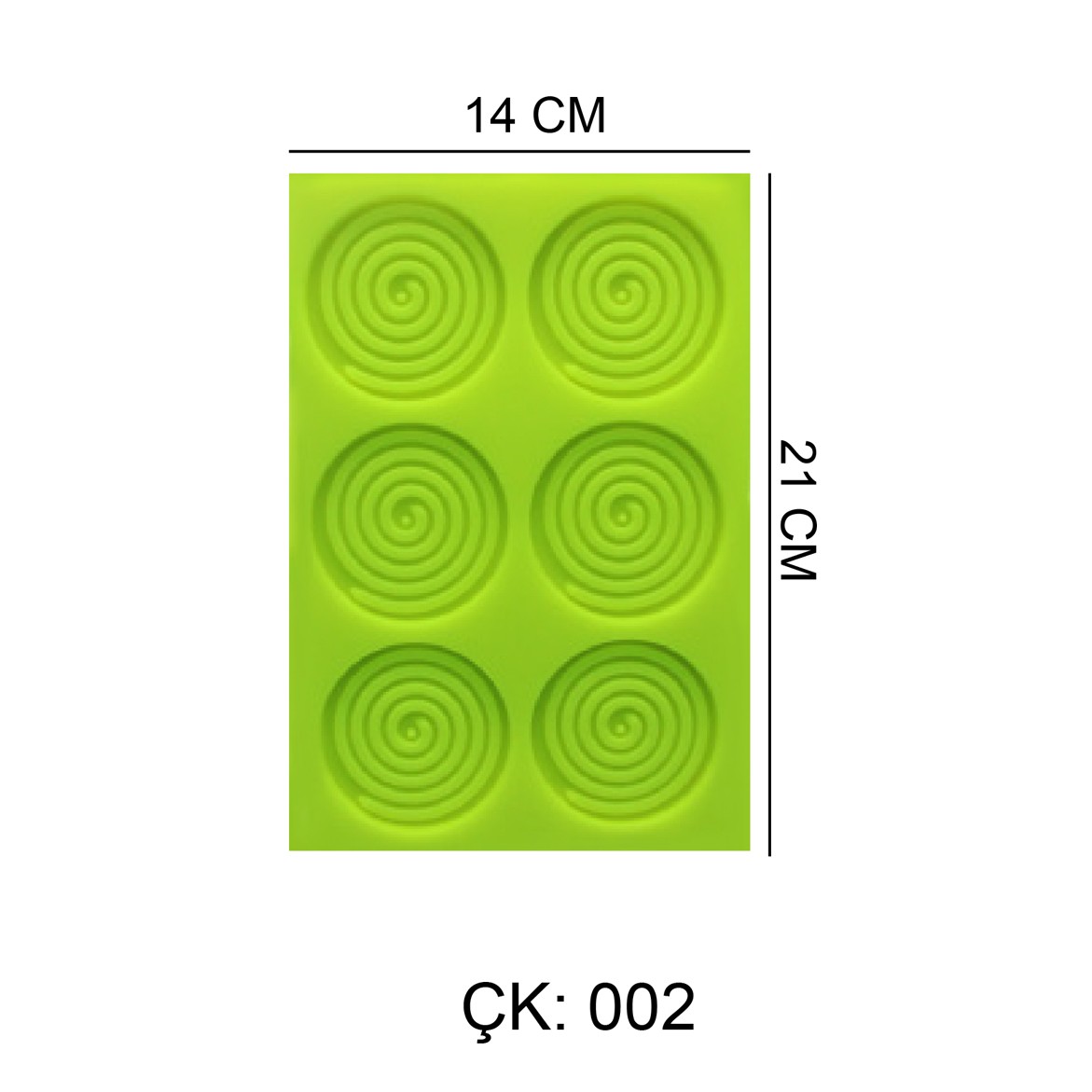 4'Lü Daire Spiral Silikon Çikolata Kalıbı Çk002