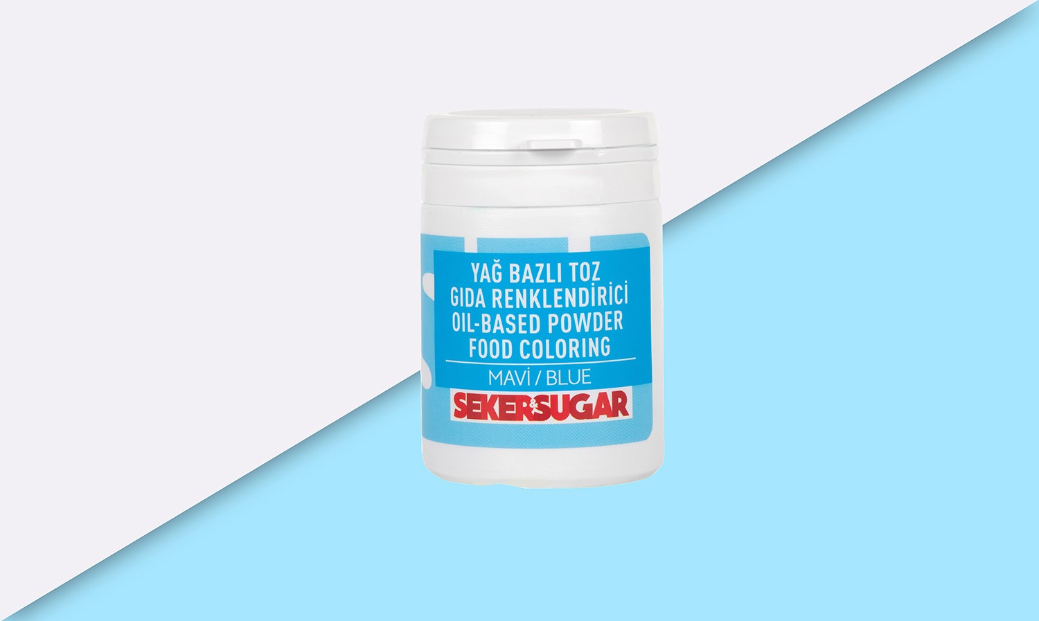 Seker & Sugar Yenilebilir Yağ Bazlı Toz Boyalar 15 Gr - Mavi