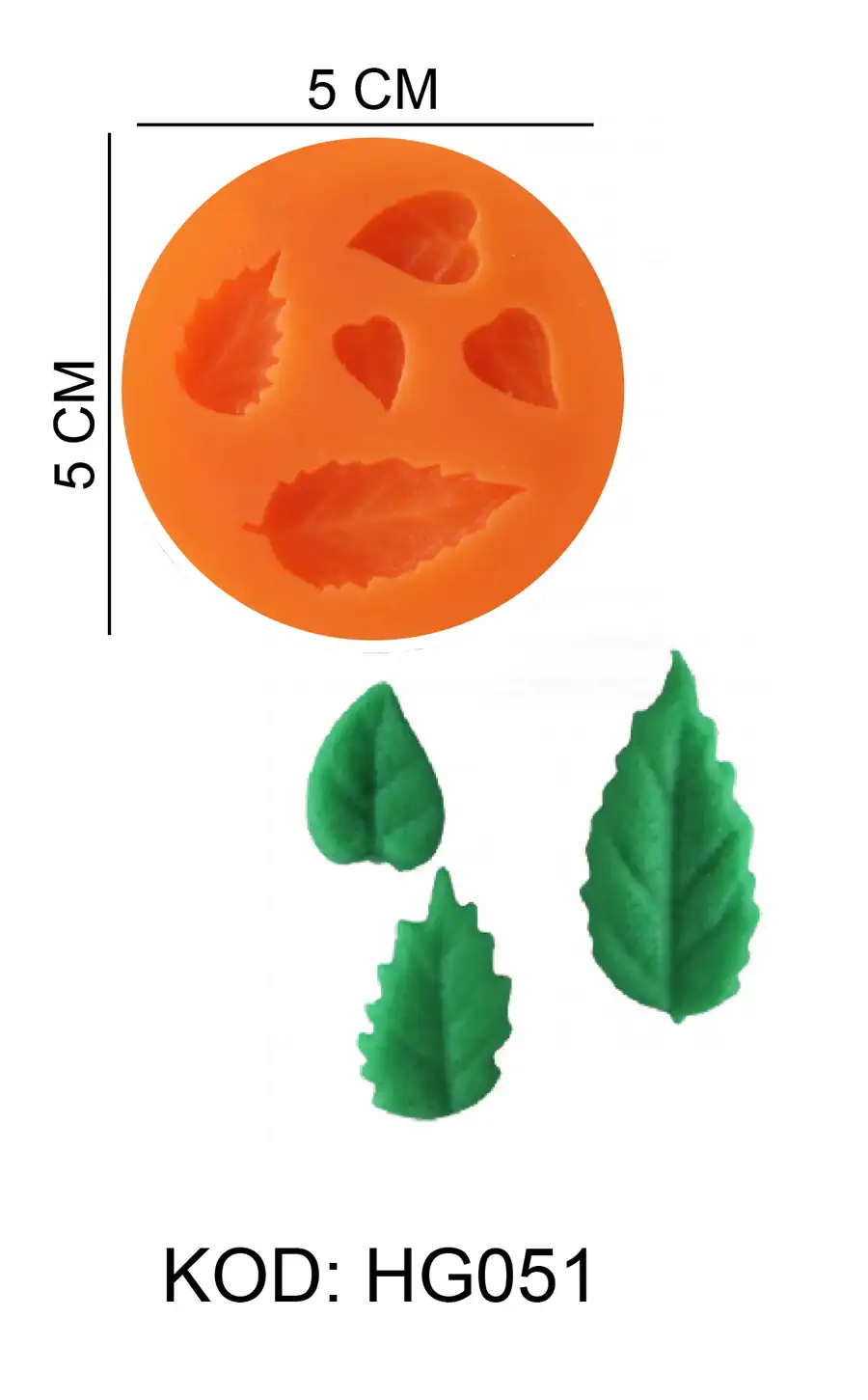 Yaprak Figürlü Gıda Silikon Kalıbı - HG051