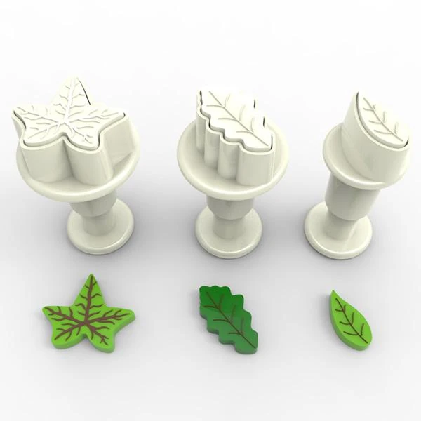 Mini Enjektörlü Kurabiye Kalıpları - Yapraklar