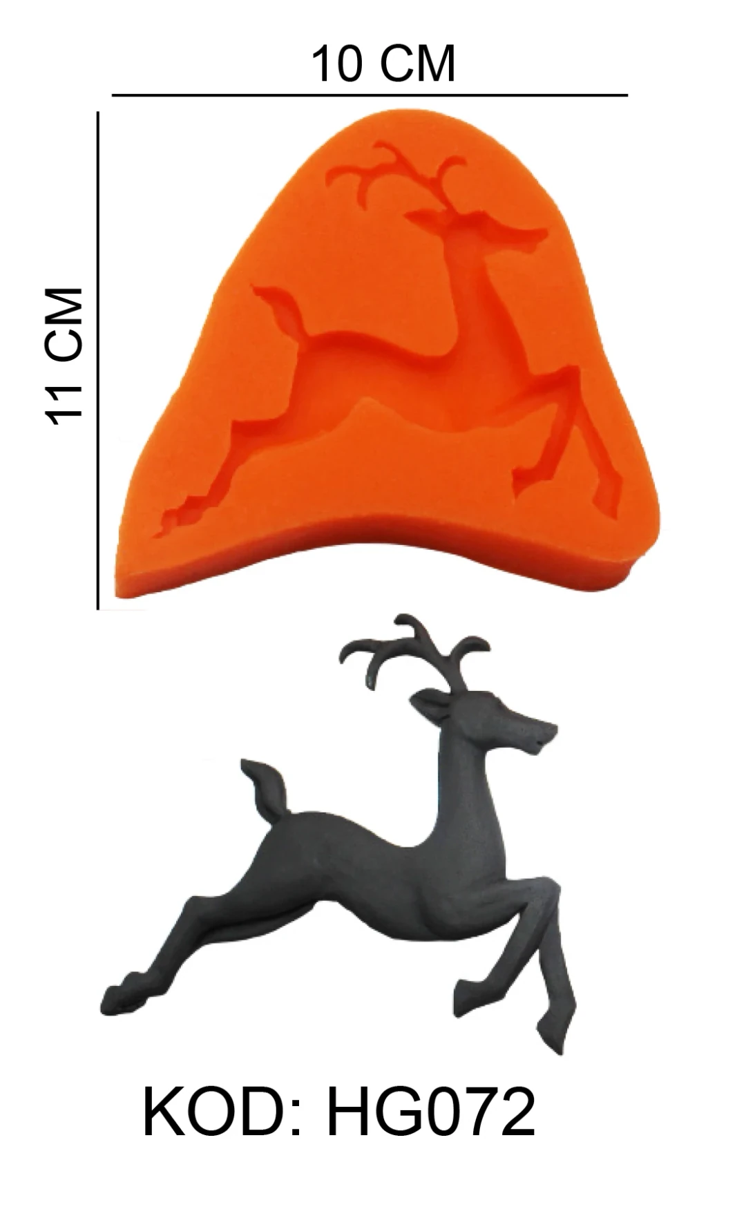 Geyik Figürlü Gıda Silikon Kalıbı - HG072