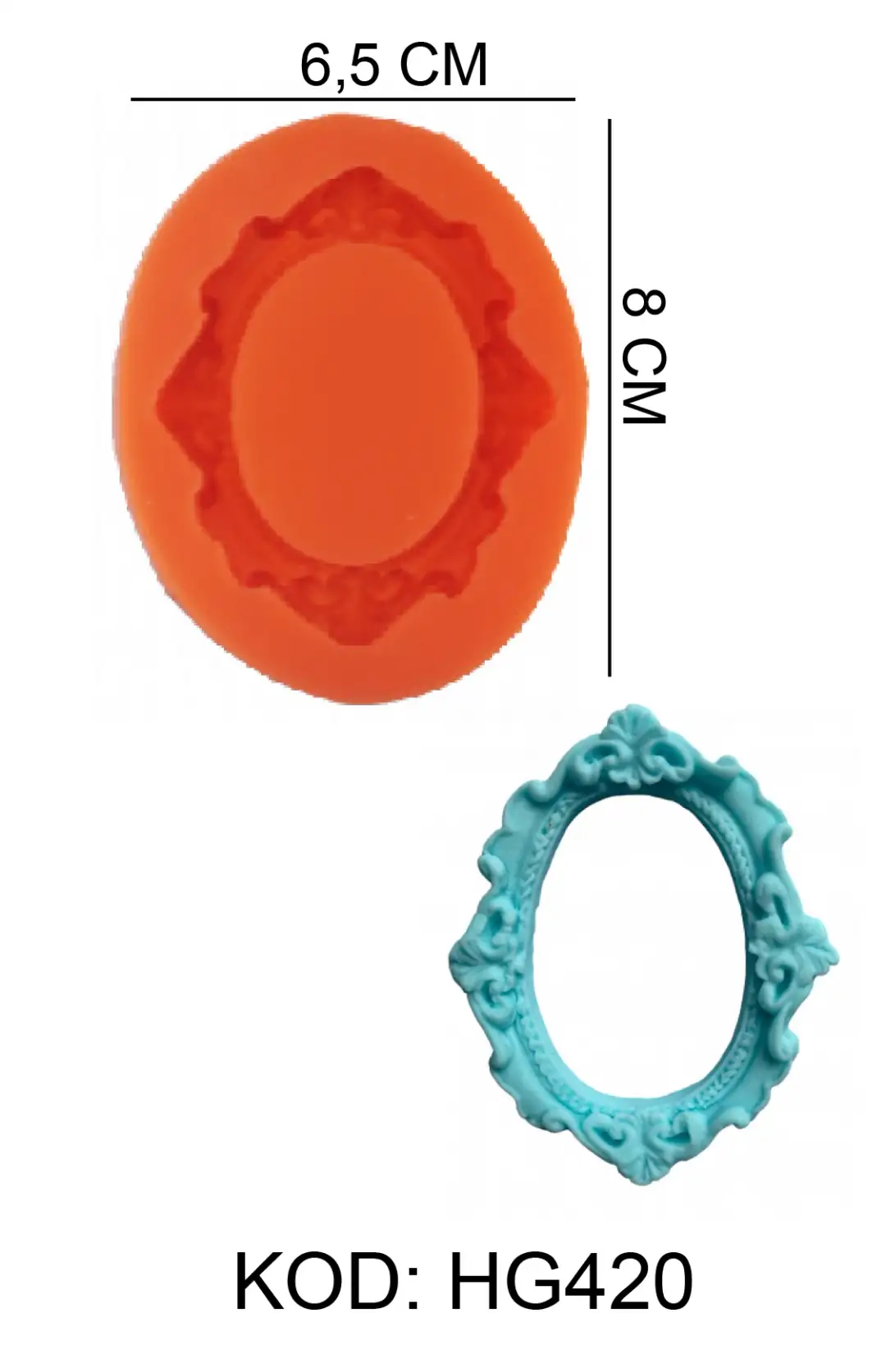 Çerçeve Figürlü Gıda Silikon Kalıbı - HG420