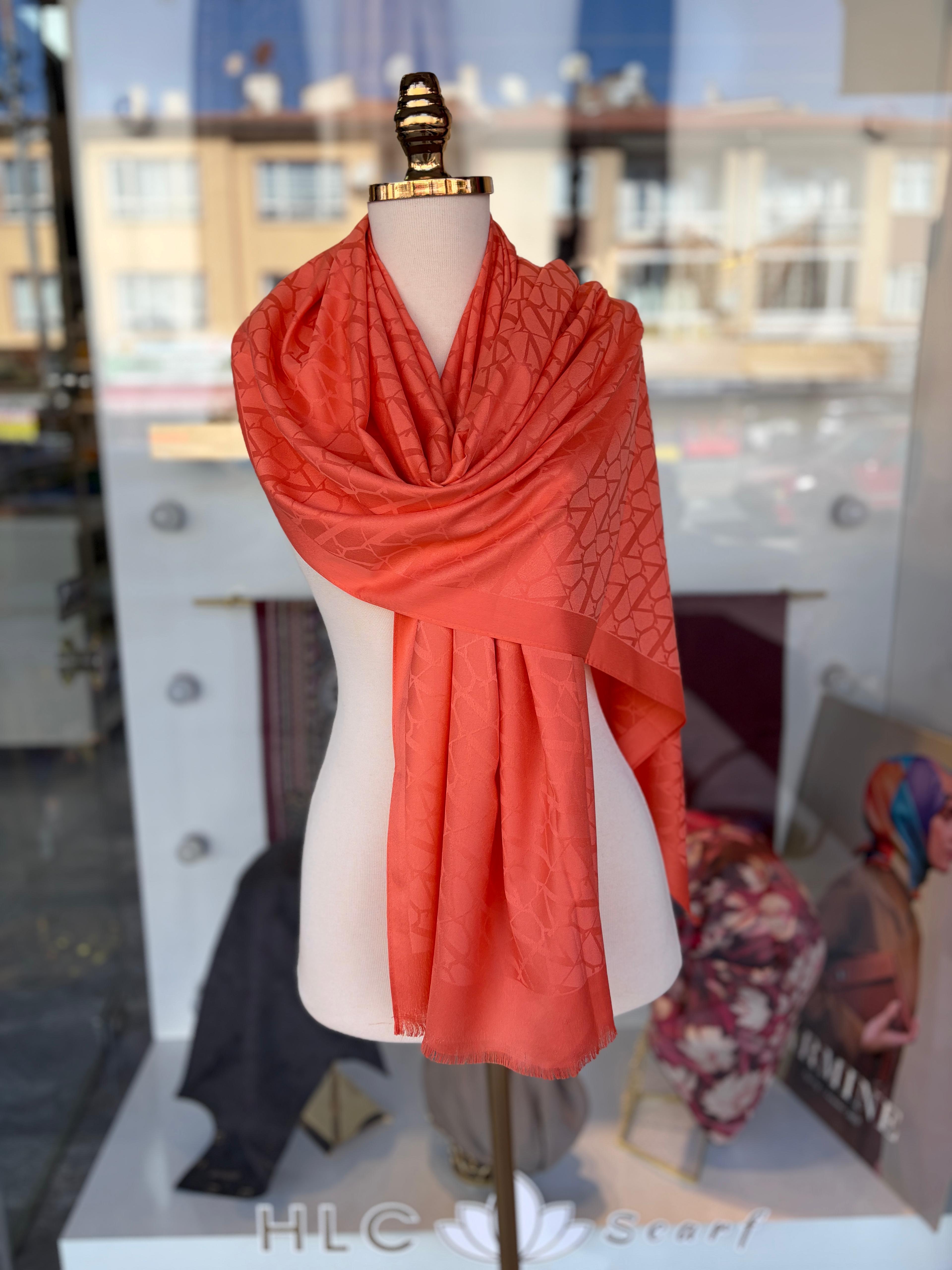 PAMUK İPEK ŞAL - TURUNCU