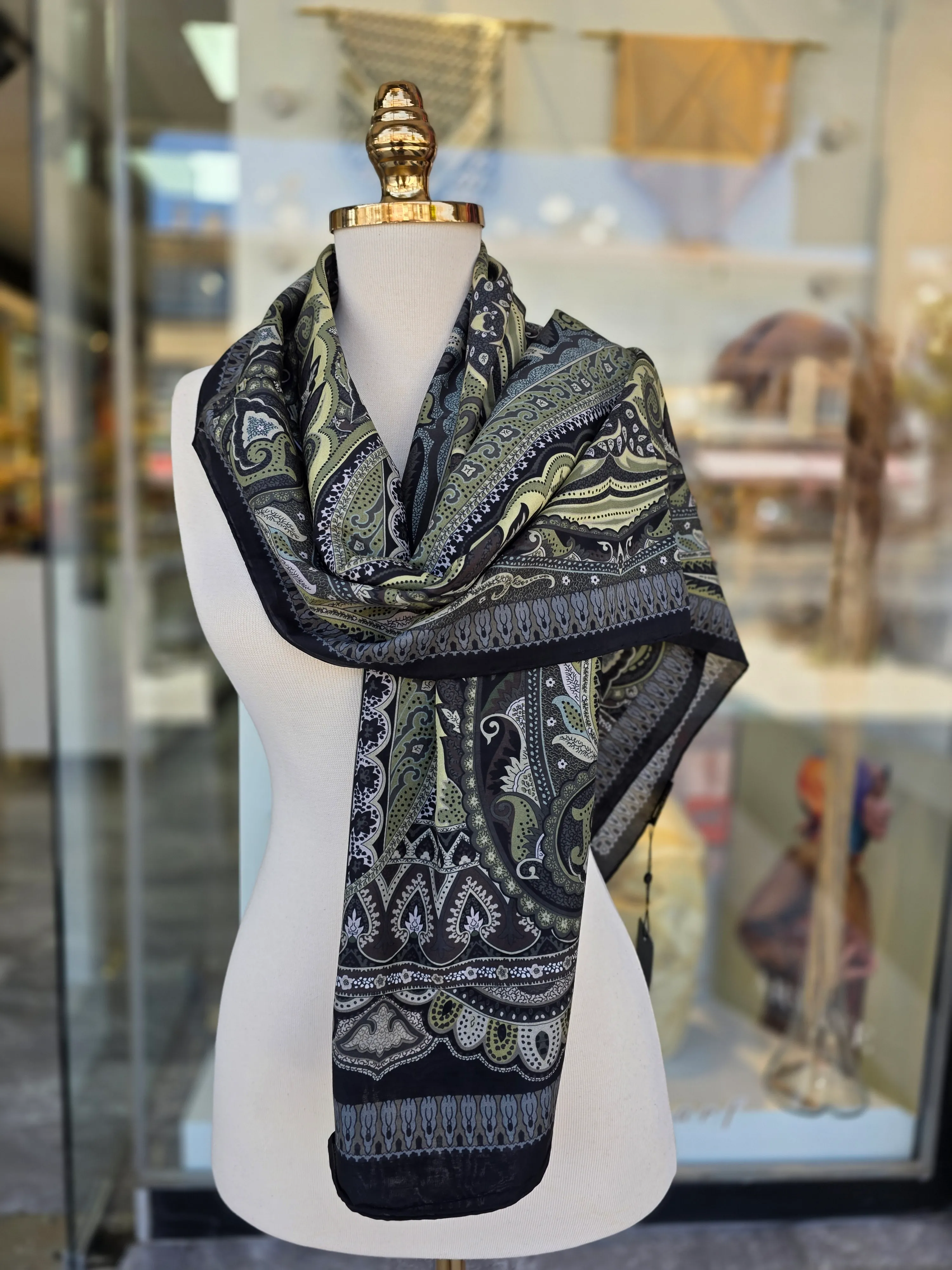 NARYA PAMUK VİSKON ŞAL - GREEN