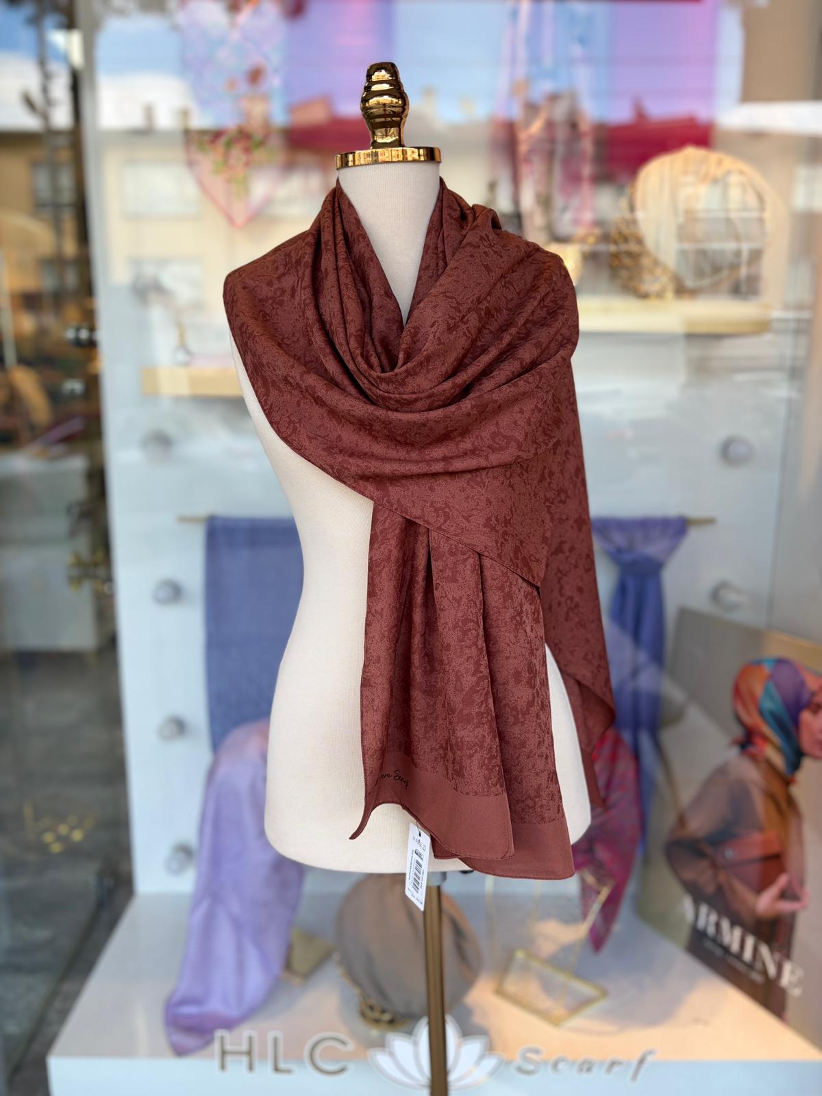 Gold Silvia Pamuk Şal - ÇİKOLATA