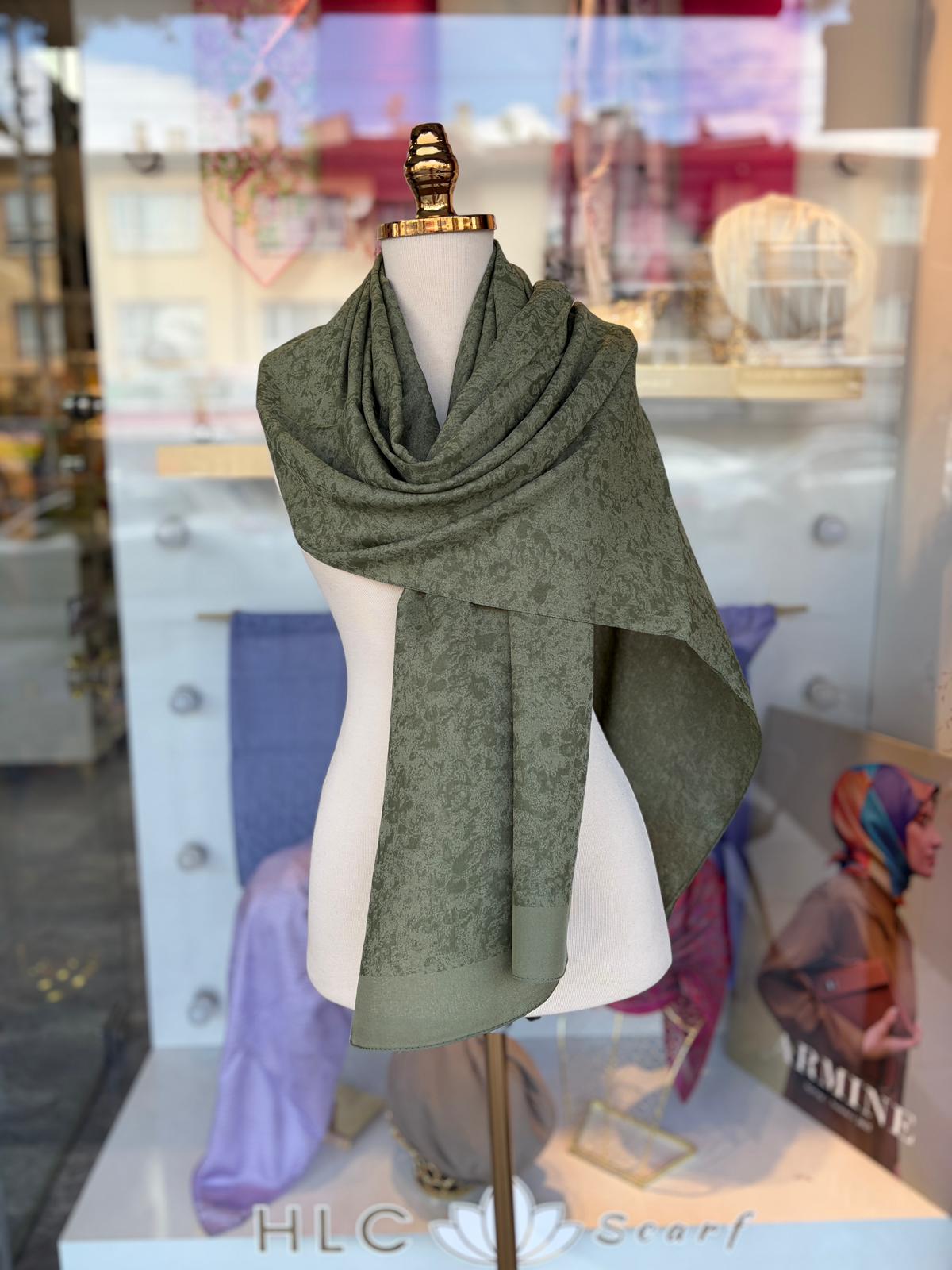 Gold Silvia Pamuk Şal - HAKİ