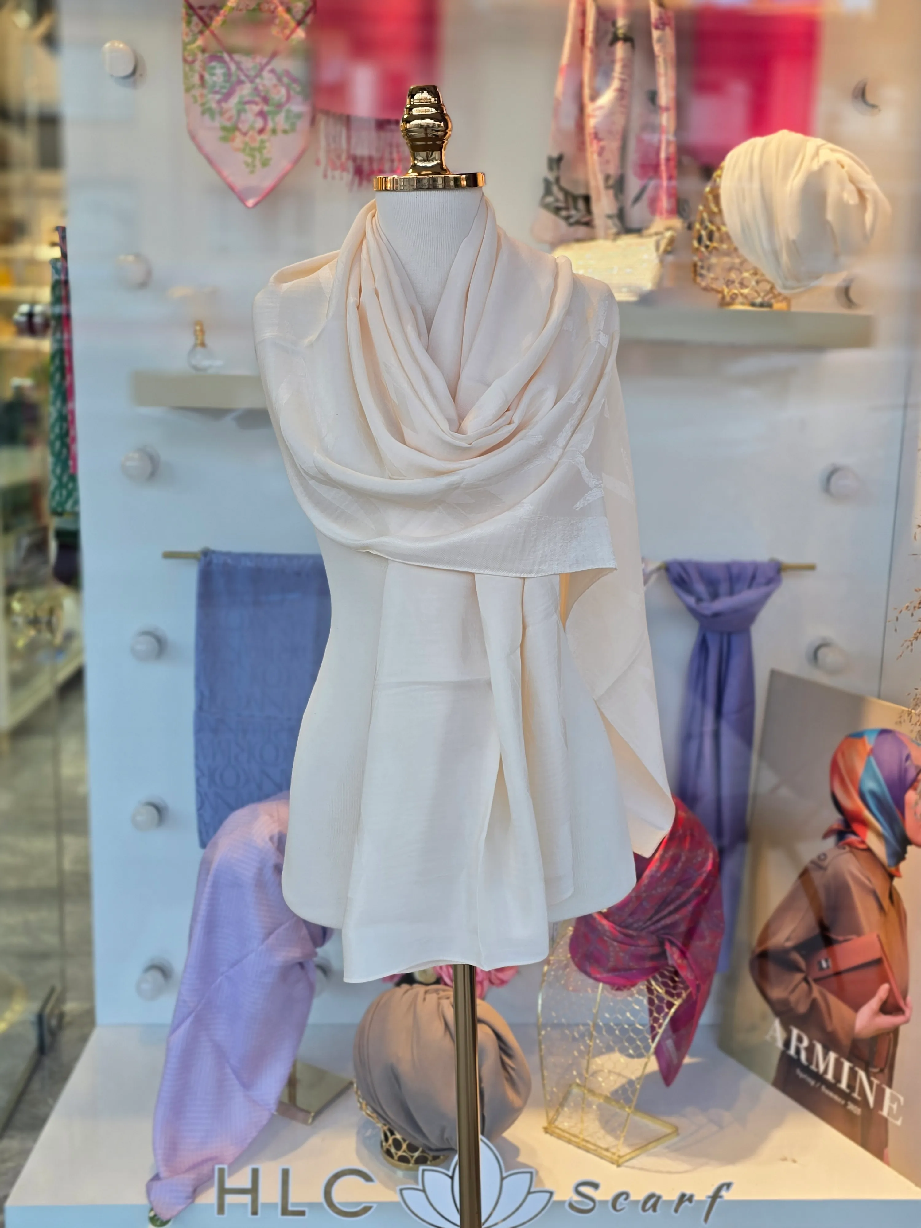 LYOCELL NAİA ZİKZAK DESEN ŞAL - EKRU