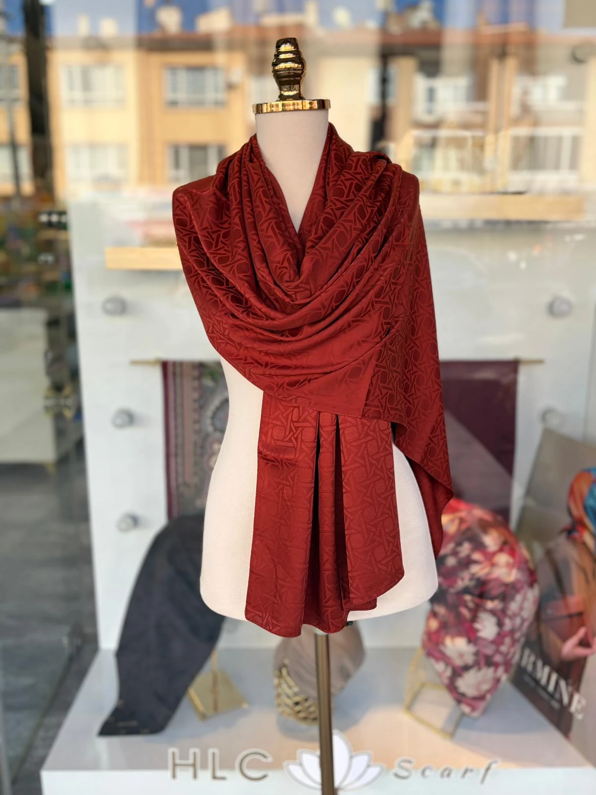 Deluxe %60 Viskon %40 Polyester Şal - KİREMİT