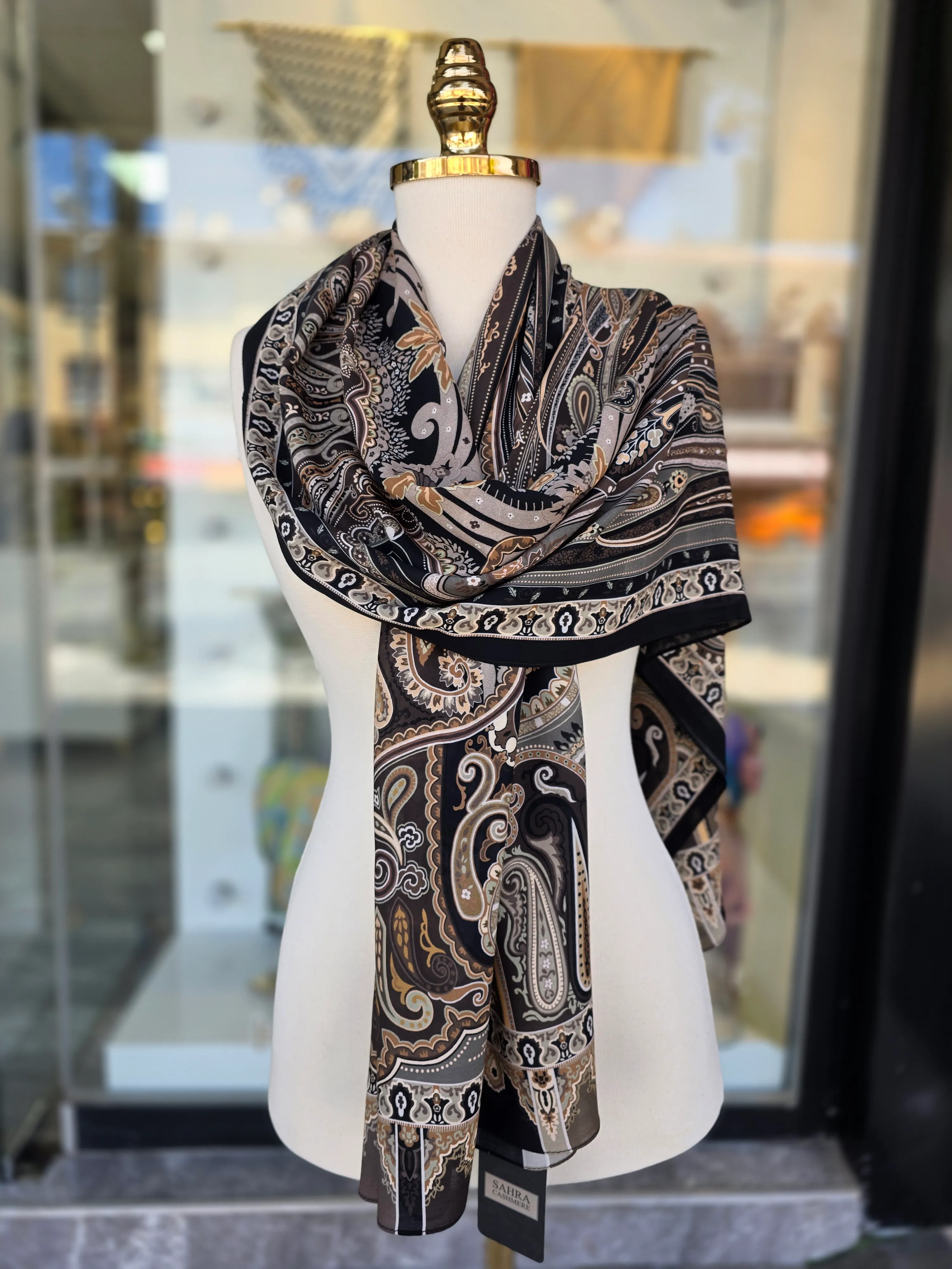 OPİA PAMUK VİSKON ŞAL - BROWN