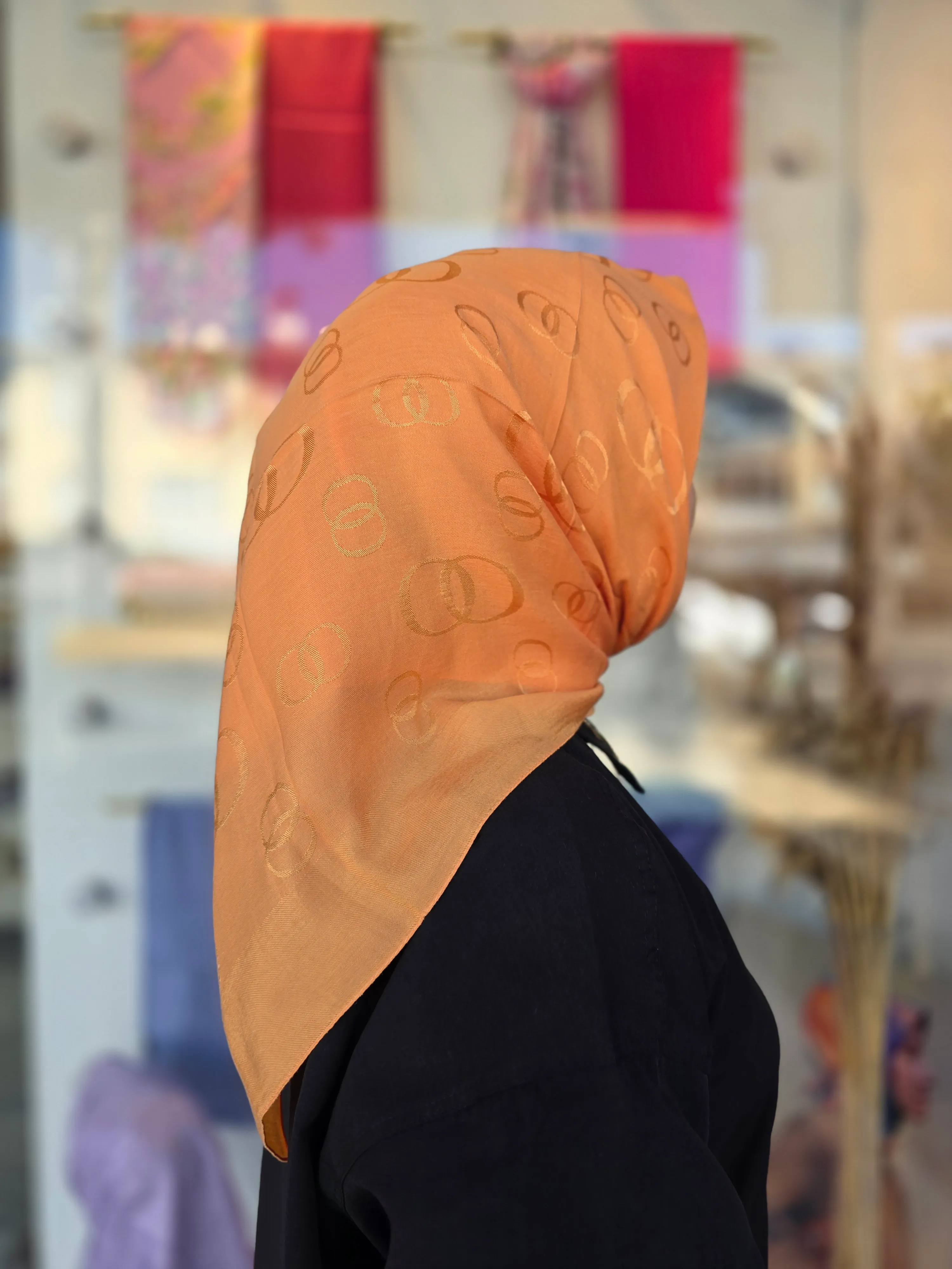 ZİNCİR KARE PAMUK İPEK EŞARP