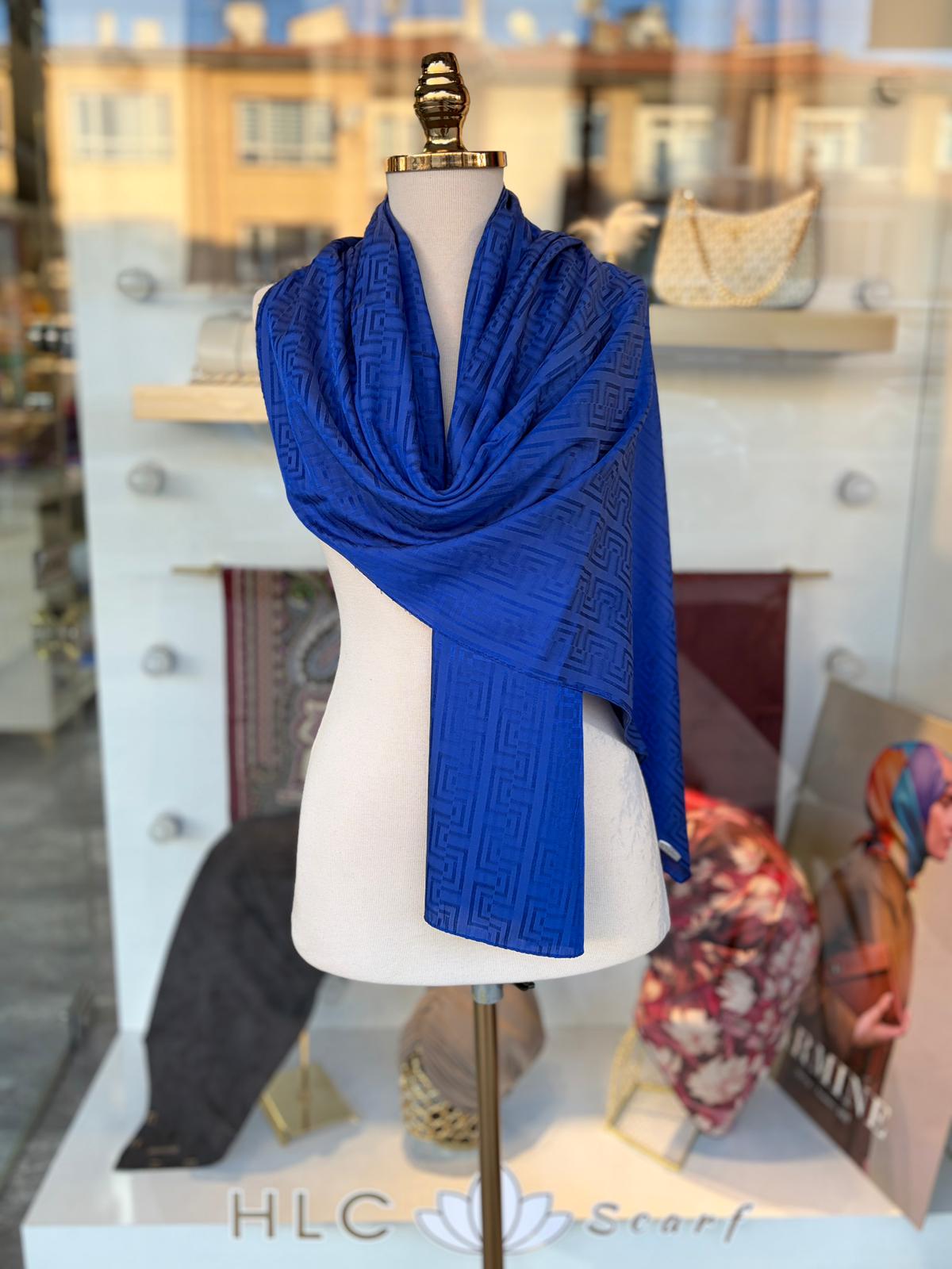 Desenli Pamuk Jakar Şal - SAKS