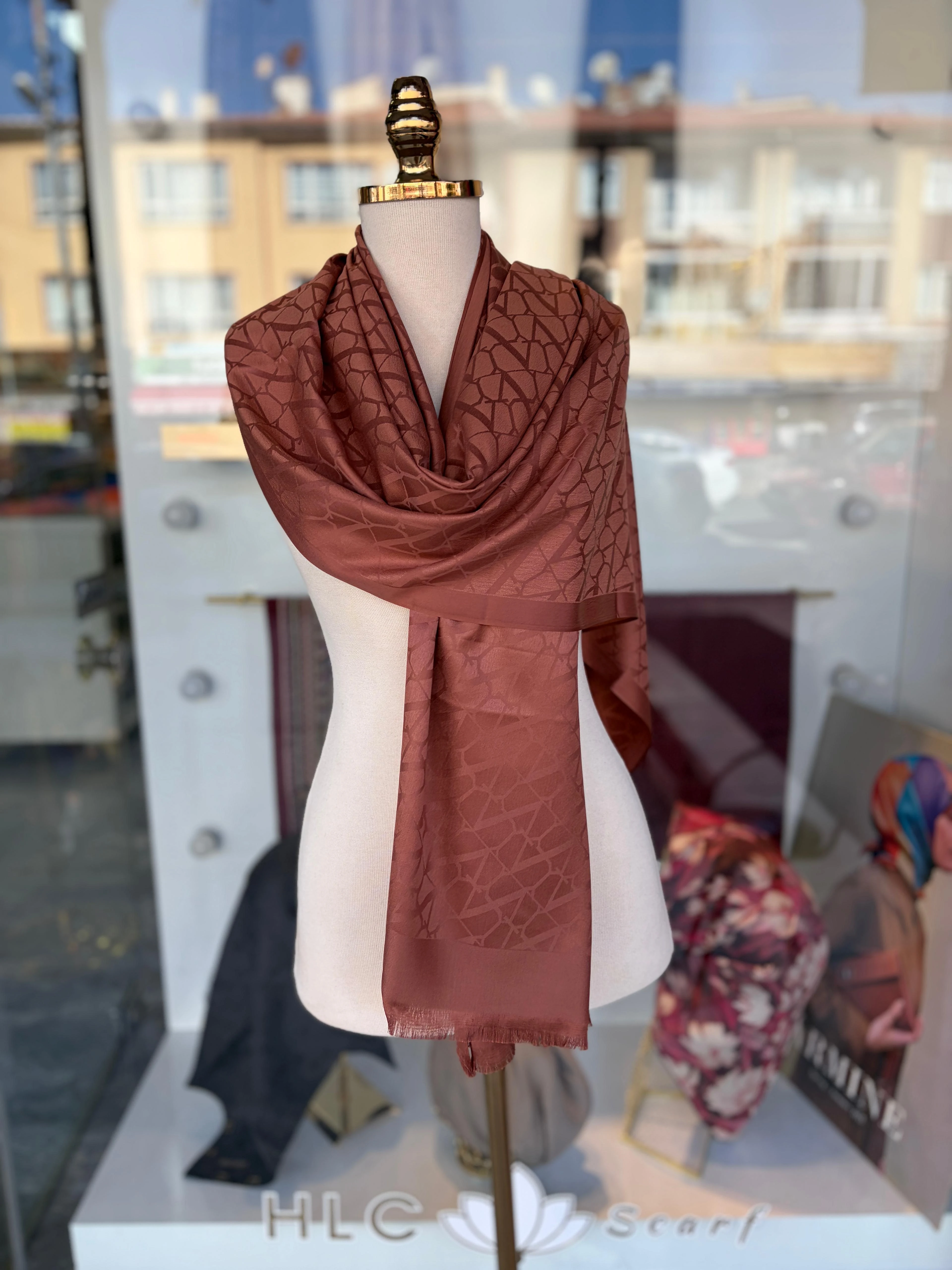 PAMUK İPEK ŞAL - KİREMİT