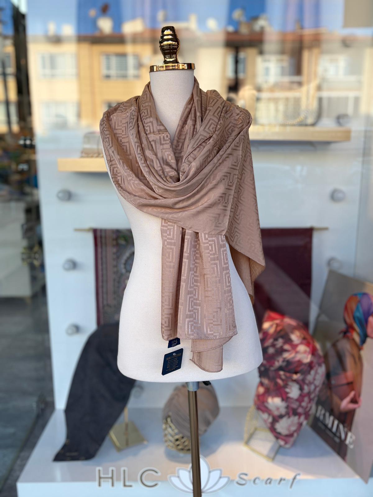 Desenli Pamuk Jakar Şal - DORE