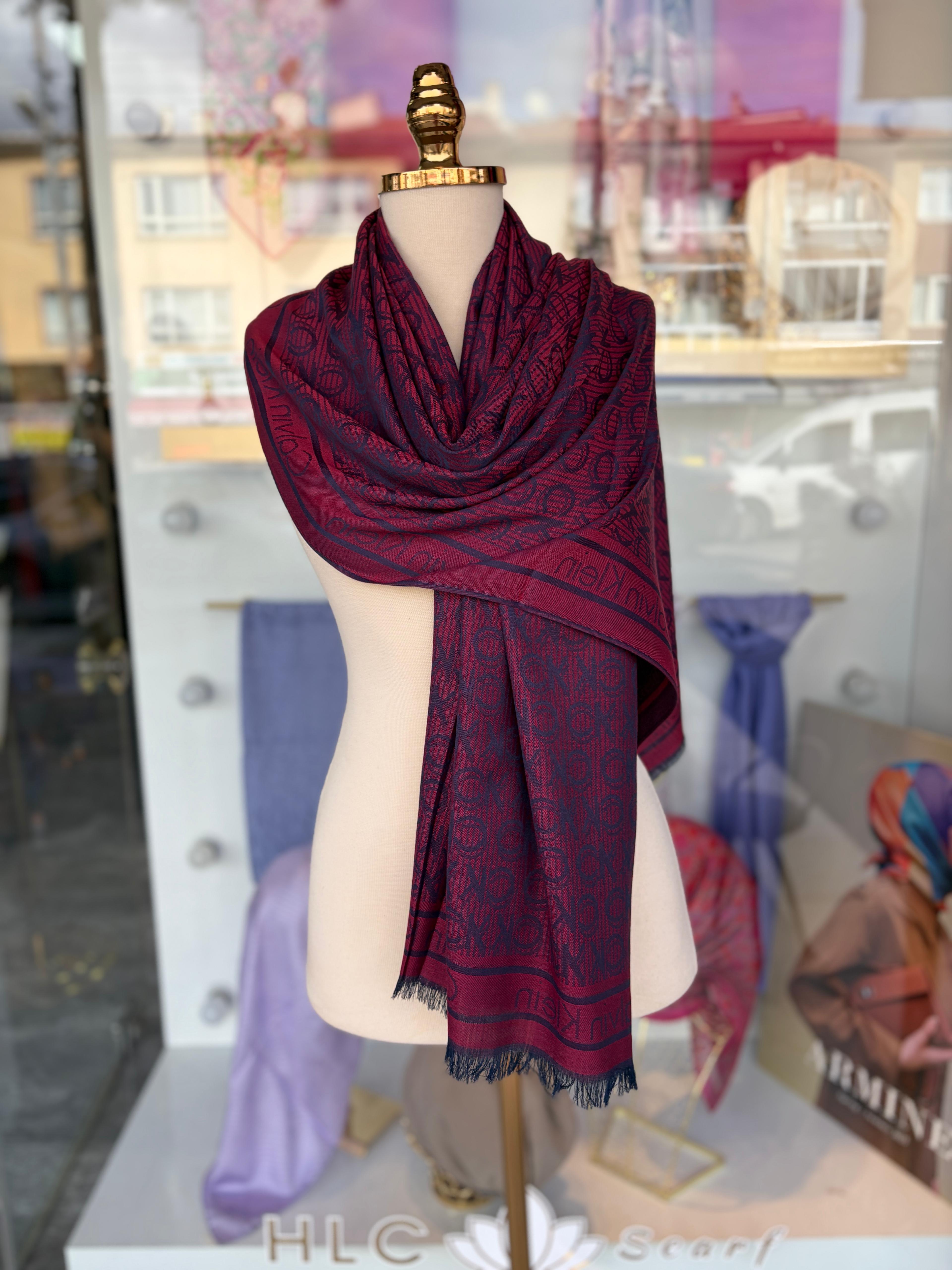 KAŞMİR İPEK ŞAL - BORDO