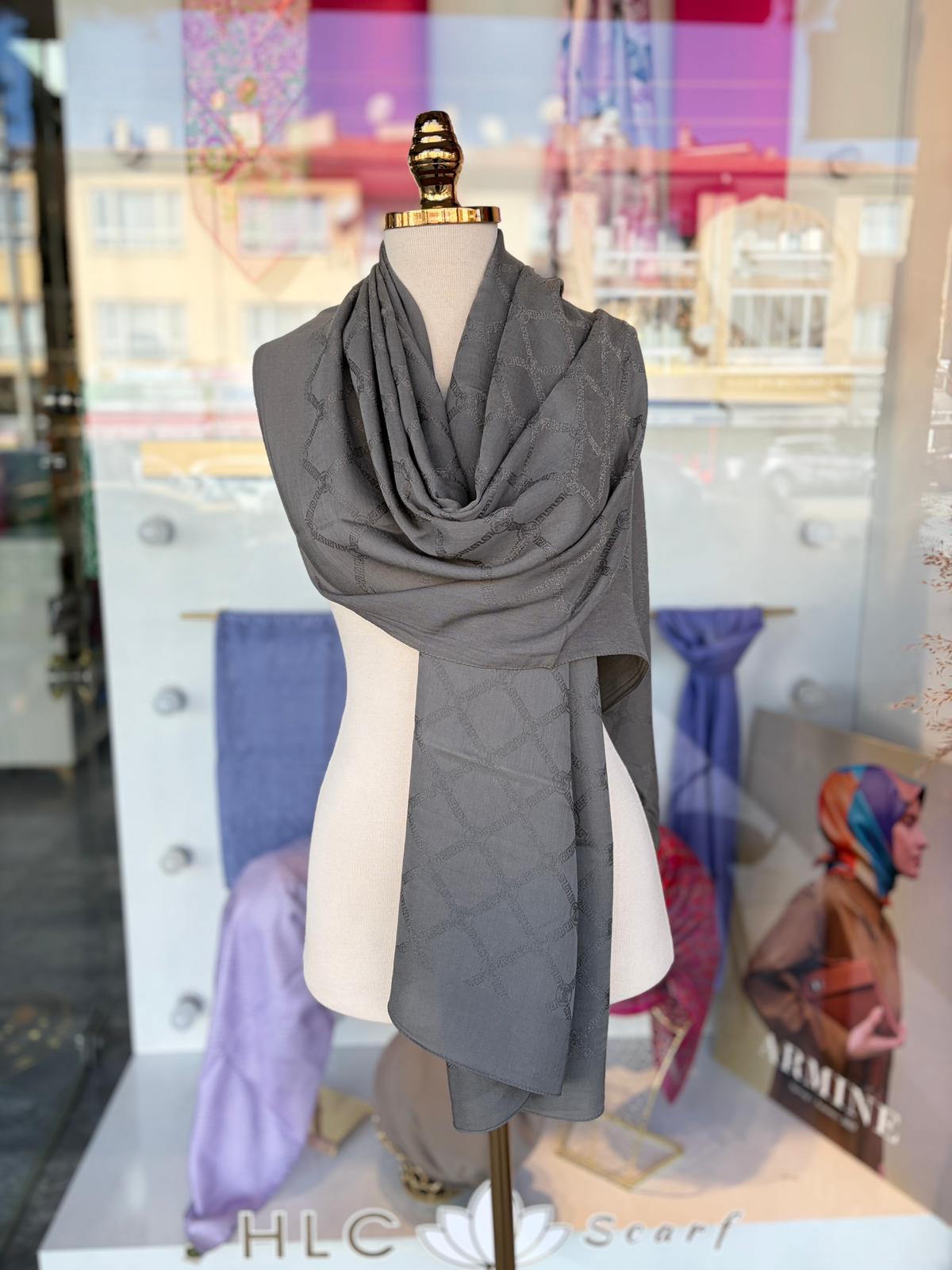 MONOGRAM LYOCELL PAMUK ŞAL - ÇAĞLA