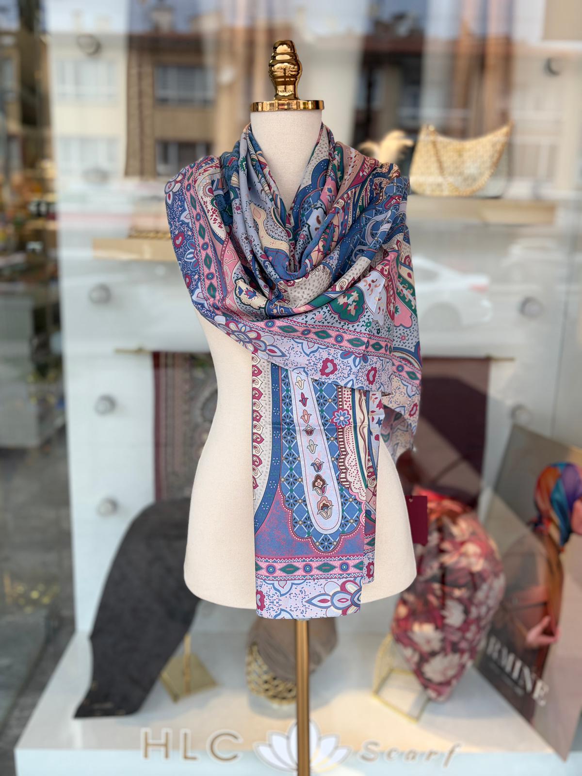 FREYA %50 İPEK %50 PAMUK ŞAL - LİLA