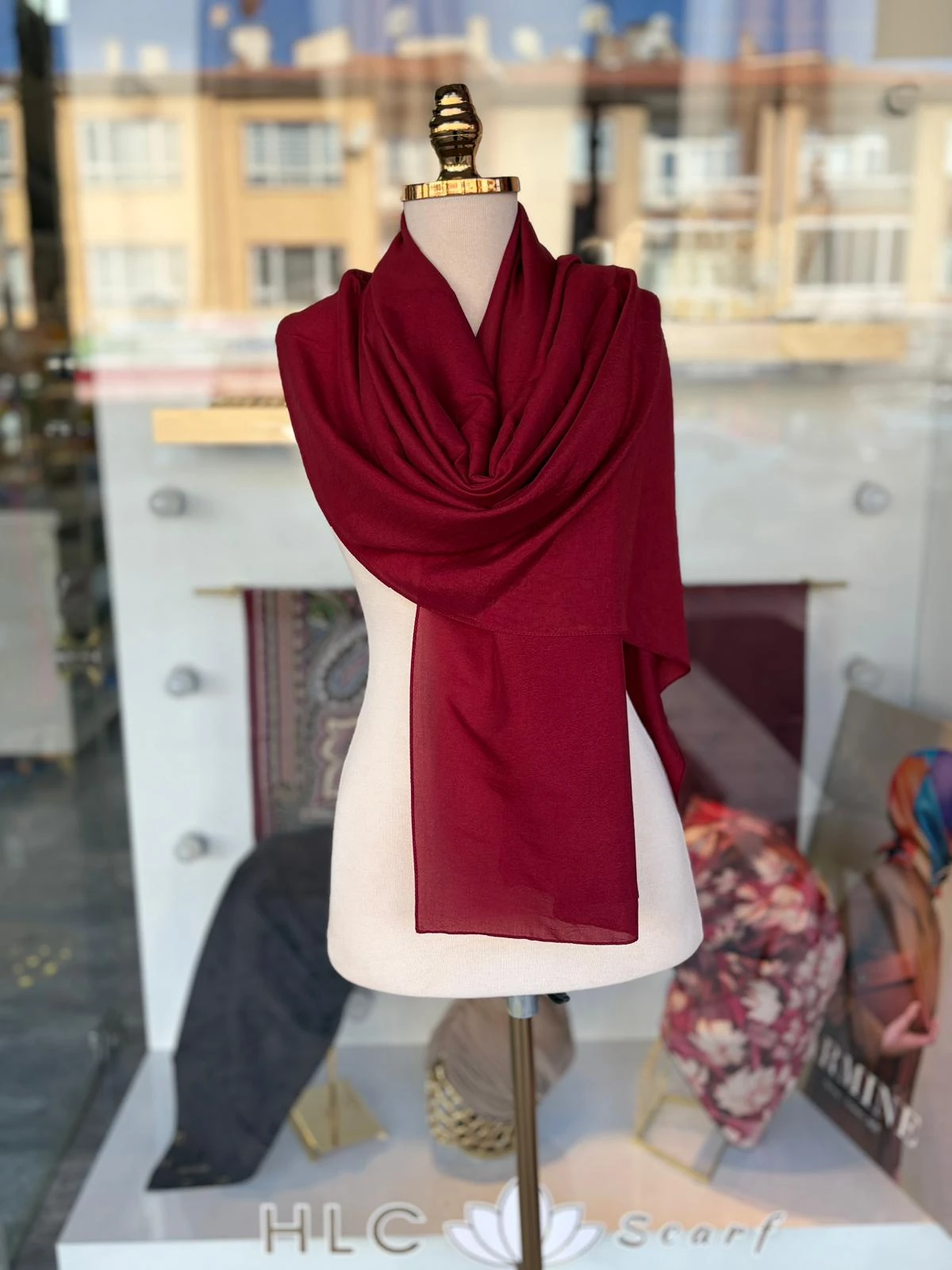 Brisa Vual Yok Şal - BORDO