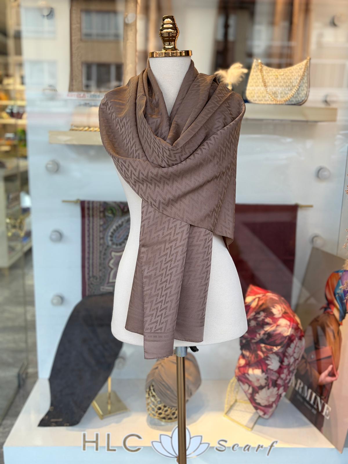 Desenli Pamuk Jakar Şal - VİZON